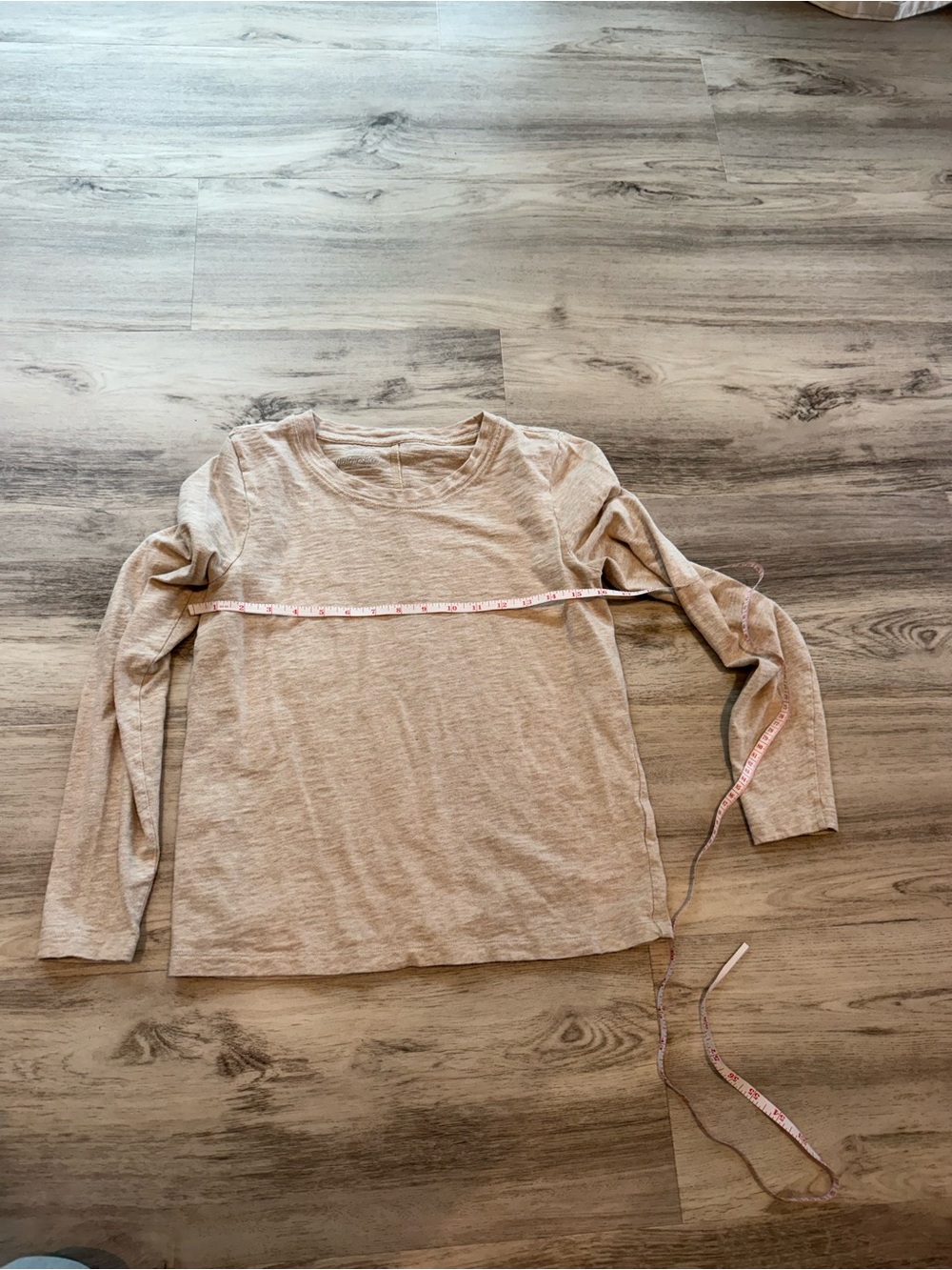 Women’s Long-Sleeve Shirt in Light Beige - Soft Everyday Top